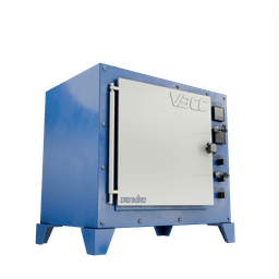 Image of a hot air oven, designed to reach 250°C, with an operational range from room temperature to 200°C