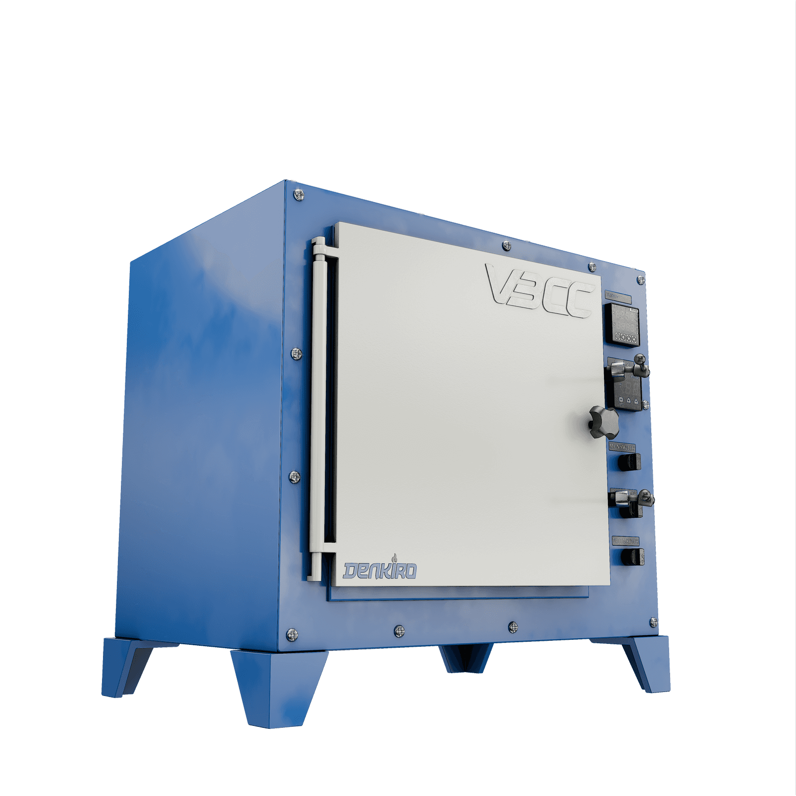 Image of a hot air oven, designed to reach 250°C, with an operational range from room temperature to 200°C