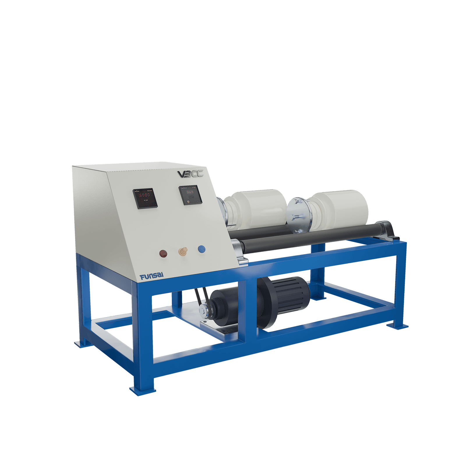 Image of the Single Roller Jar Mill, highlighting the rotating roller that generates friction for effective material grinding