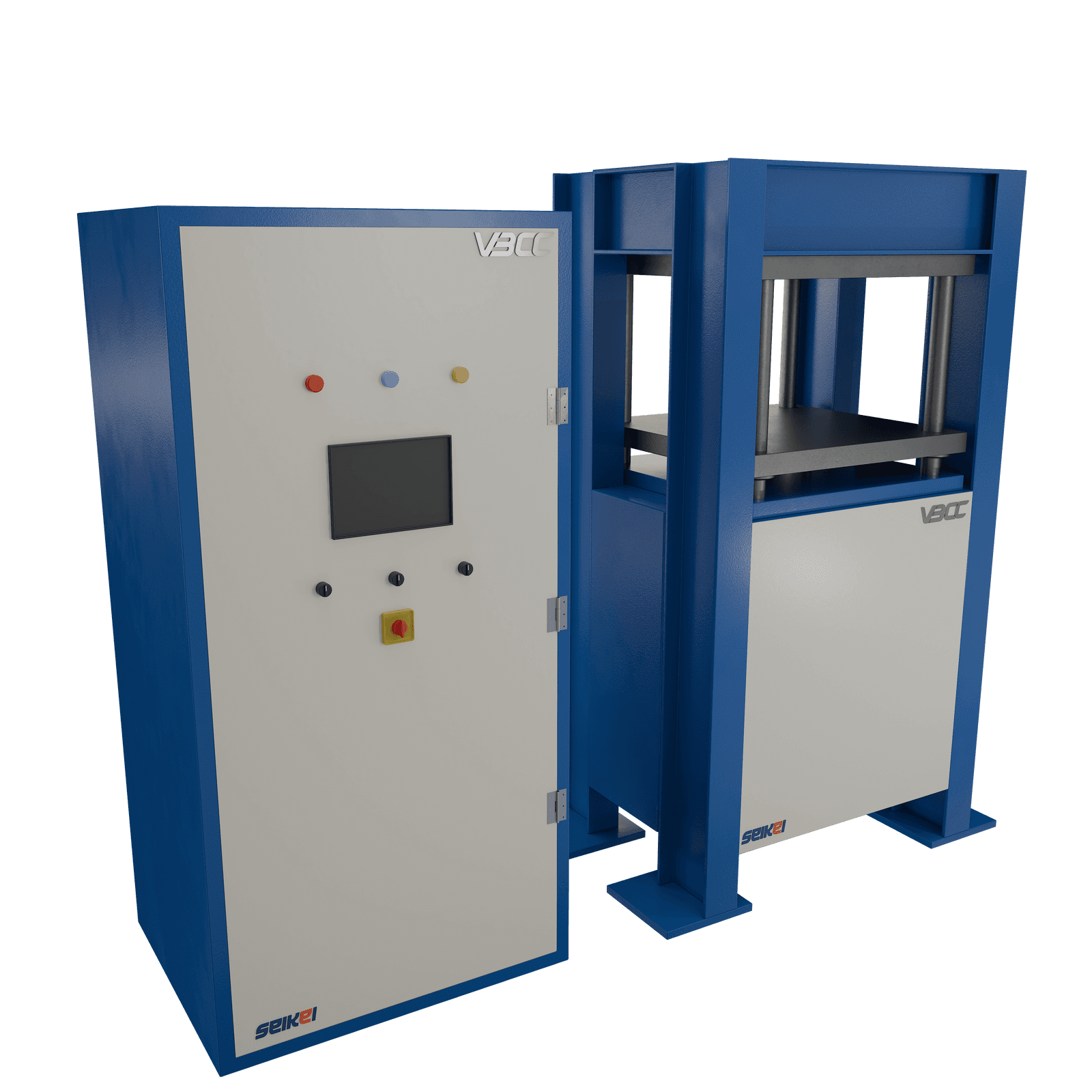 Image depicting state-of-the-art hydraulic compression moulding press designed for high-performance manufacturing applications