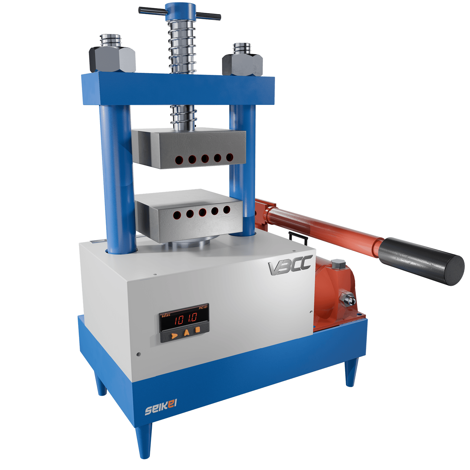 Image of VBCC's Mini Hot Press, emphasizing its innovative design and functionality for various pressing applications