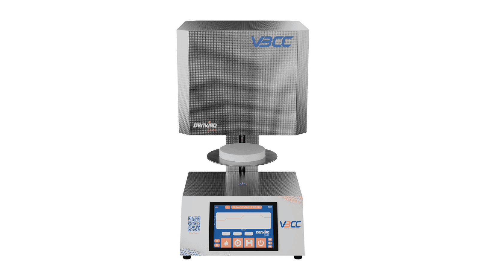 The VBCC Zirconia Sintering Furnace efficiently sinters zirconia, improving strength for dental applications like crowns and bridges.